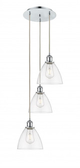 Bristol - 3 Light - 14 inch - Polished Chrome - Cord Hung - Multi Pendant (3442|113B-3P-PC-GBD-752)