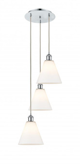 Berkshire - 3 Light - 15 inch - Polished Chrome - Cord Hung - Multi Pendant (3442|113B-3P-PC-GBC-81)
