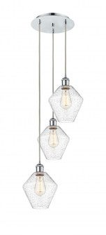 Cindyrella - 3 Light - 15 inch - Polished Chrome - Cord Hung - Multi Pendant (3442|113B-3P-PC-G654-8)