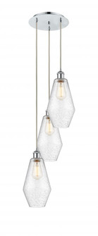 Cindyrella - 3 Light - 14 inch - Polished Chrome - Cord Hung - Multi Pendant (3442|113B-3P-PC-G654-7)