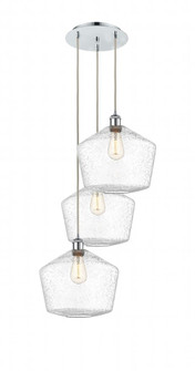 Cindyrella - 3 Light - 19 inch - Polished Chrome - Cord Hung - Multi Pendant (3442|113B-3P-PC-G654-12)