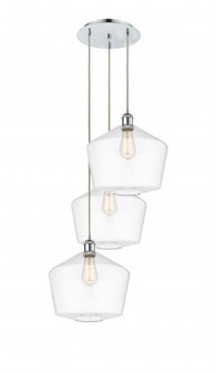 Cindyrella - 3 Light - 19 inch - Polished Chrome - Cord Hung - Multi Pendant (3442|113B-3P-PC-G652-12)