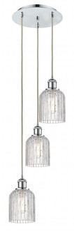 Bridal Veil - 3 Light - 12 inch - Polished Chrome - Cord Hung - Multi Pendant (3442|113B-3P-PC-G559-5CL)