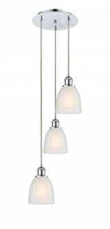 Brookfield - 3 Light - 12 inch - Polished Chrome - Cord Hung - Multi Pendant (3442|113B-3P-PC-G441)