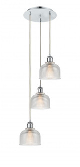 Dayton - 3 Light - 12 inch - Polished Chrome - Cord Hung - Multi Pendant (3442|113B-3P-PC-G412)