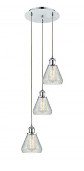 Conesus - 3 Light - 13 inch - Polished Chrome - Cord Hung - Multi Pendant (3442|113B-3P-PC-G275)