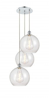 Athens - 3 Light - 18 inch - Polished Chrome - Cord Hung - Multi Pendant (3442|113B-3P-PC-G124-12)