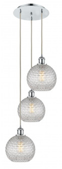 Athens - 3 Light - 15 inch - Polished Chrome - Cord Hung - Multi Pendant (3442|113B-3P-PC-G122C-8CL)