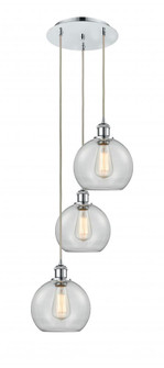 Athens - 3 Light - 15 inch - Polished Chrome - Cord Hung - Multi Pendant (3442|113B-3P-PC-G122-8)