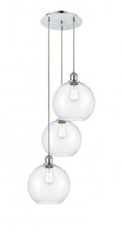 Athens - 3 Light - 17 inch - Polished Chrome - Cord Hung - Multi Pendant (3442|113B-3P-PC-G122-10)