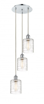 Cobbleskill - 3 Light - 12 inch - Polished Chrome - Cord Hung - Multi Pendant (3442|113B-3P-PC-G1113)