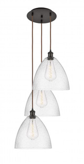 Bristol - 3 Light - 19 inch - Oil Rubbed Bronze - Cord Hung - Multi Pendant (3442|113B-3P-OB-GBD-124)