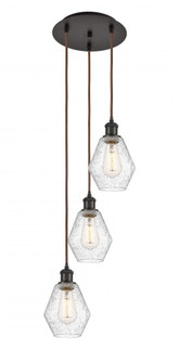 Cindyrella - 3 Light - 13 inch - Oil Rubbed Bronze - Cord Hung - Multi Pendant (3442|113B-3P-OB-G654-6)