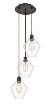 Cindyrella - 3 Light - 15 inch - Oil Rubbed Bronze - Cord Hung - Multi Pendant (3442|113B-3P-OB-G652-8)