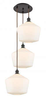 Cindyrella - 3 Light - 19 inch - Oil Rubbed Bronze - Cord Hung - Multi Pendant (3442|113B-3P-OB-G651-12)