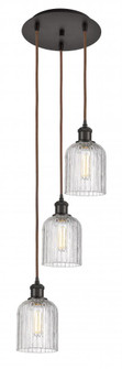 Bridal Veil - 3 Light - 12 inch - Oil Rubbed Bronze - Cord Hung - Multi Pendant (3442|113B-3P-OB-G559-5CL)