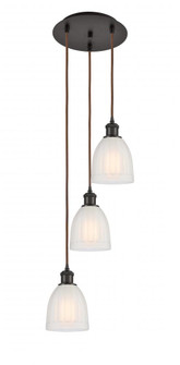 Brookfield - 3 Light - 12 inch - Oil Rubbed Bronze - Cord Hung - Multi Pendant (3442|113B-3P-OB-G441)