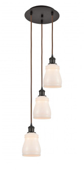 Ellery - 3 Light - 12 inch - Oil Rubbed Bronze - Cord Hung - Multi Pendant (3442|113B-3P-OB-G391)