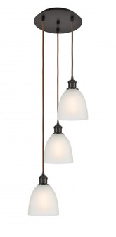 Castile - 3 Light - 13 inch - Oil Rubbed Bronze - Cord Hung - Multi Pendant (3442|113B-3P-OB-G381)