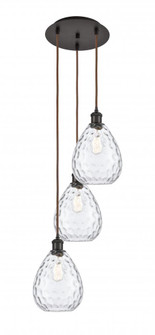 Waverly - 3 Light - 15 inch - Oil Rubbed Bronze - Cord Hung - Multi Pendant (3442|113B-3P-OB-G372)