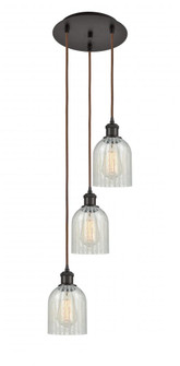 Caledonia - 3 Light - 12 inch - Oil Rubbed Bronze - Cord Hung - Multi Pendant (3442|113B-3P-OB-G2511)