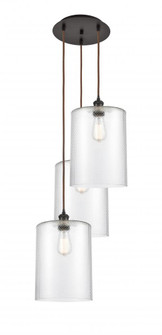 Cobbleskill - 3 Light - 16 inch - Oil Rubbed Bronze - Cord Hung - Multi Pendant (3442|113B-3P-OB-G112-L)