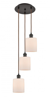 Cobbleskill - 3 Light - 12 inch - Oil Rubbed Bronze - Cord Hung - Multi Pendant (3442|113B-3P-OB-G111)