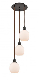 Belfast - 3 Light - 13 inch - Oil Rubbed Bronze - Cord Hung - Multi Pendant (3442|113B-3P-OB-G101)