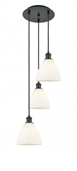 Bristol - 3 Light - 14 inch - Matte Black - Cord Hung - Multi Pendant (3442|113B-3P-BK-GBD-751)