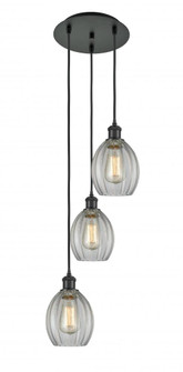 Eaton - 3 Light - 12 inch - Matte Black - Cord Hung - Multi Pendant (3442|113B-3P-BK-G82)