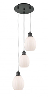 Eaton - 3 Light - 12 inch - Matte Black - Cord Hung - Multi Pendant (3442|113B-3P-BK-G81)
