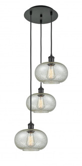 Gorham - 3 Light - 16 inch - Matte Black - Cord Hung - Multi Pendant (3442|113B-3P-BK-G249)