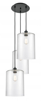 Cobbleskill - 3 Light - 16 inch - Matte Black - Cord Hung - Multi Pendant (3442|113B-3P-BK-G112-L)
