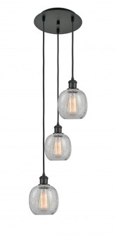 Belfast - 3 Light - 13 inch - Matte Black - Cord Hung - Multi Pendant (3442|113B-3P-BK-G105)