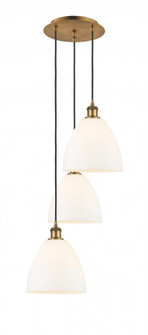 Bristol - 3 Light - 16 inch - Brushed Brass - Cord Hung - Multi Pendant (3442|113B-3P-BB-GBD-91)