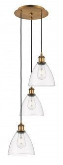 Bristol - 3 Light - 14 inch - Brushed Brass - Cord Hung - Multi Pendant (3442|113B-3P-BB-GBD-752)