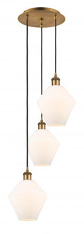 Cindyrella - 3 Light - 15 inch - Brushed Brass - Cord Hung - Multi Pendant (3442|113B-3P-BB-G651-8)