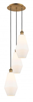 Cindyrella - 3 Light - 14 inch - Brushed Brass - Cord Hung - Multi Pendant (3442|113B-3P-BB-G651-7)
