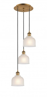 Dayton - 3 Light - 12 inch - Brushed Brass - Cord Hung - Multi Pendant (3442|113B-3P-BB-G411)