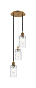 Candor - 3 Light - 11 inch - Brushed Brass - Cord Hung - Multi Pendant (3442|113B-3P-BB-G352)