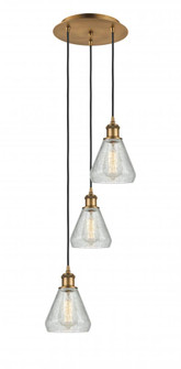 Conesus - 3 Light - 13 inch - Brushed Brass - Cord Hung - Multi Pendant (3442|113B-3P-BB-G275)