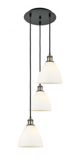 Bristol - 3 Light - 14 inch - Black Antique Brass - Cord Hung - Multi Pendant (3442|113B-3P-BAB-GBD-751)