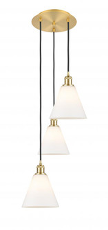 Berkshire - 3 Light - 15 inch - Black Antique Brass - Cord Hung - Multi Pendant (3442|113B-3P-BAB-GBC-81)