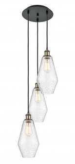 Cindyrella - 3 Light - 14 inch - Black Antique Brass - Cord Hung - Multi Pendant (3442|113B-3P-BAB-G654-7)