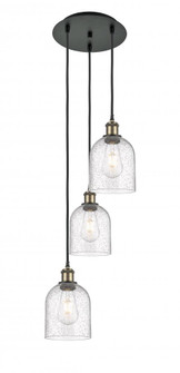 Bella - 3 Light - 12 inch - Black Antique Brass - Cord Hung - Multi Pendant (3442|113B-3P-BAB-G558-6SDY)