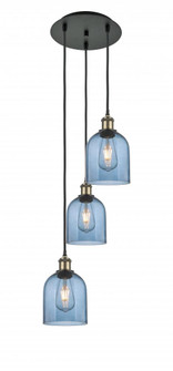 Bella - 3 Light - 12 inch - Black Antique Brass - Cord Hung - Multi Pendant (3442|113B-3P-BAB-G558-6BL)