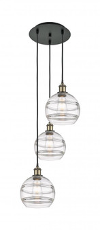 Rochester - 3 Light - 15 inch - Black Antique Brass - Cord Hung - Multi Pendant (3442|113B-3P-BAB-G556-8CL)