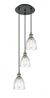 Brookfield - 3 Light - 12 inch - Black Antique Brass - Cord Hung - Multi Pendant (3442|113B-3P-BAB-G442)