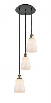Ellery - 3 Light - 12 inch - Black Antique Brass - Cord Hung - Multi Pendant (3442|113B-3P-BAB-G391)