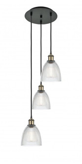 Castile - 3 Light - 13 inch - Black Antique Brass - Cord Hung - Multi Pendant (3442|113B-3P-BAB-G382)